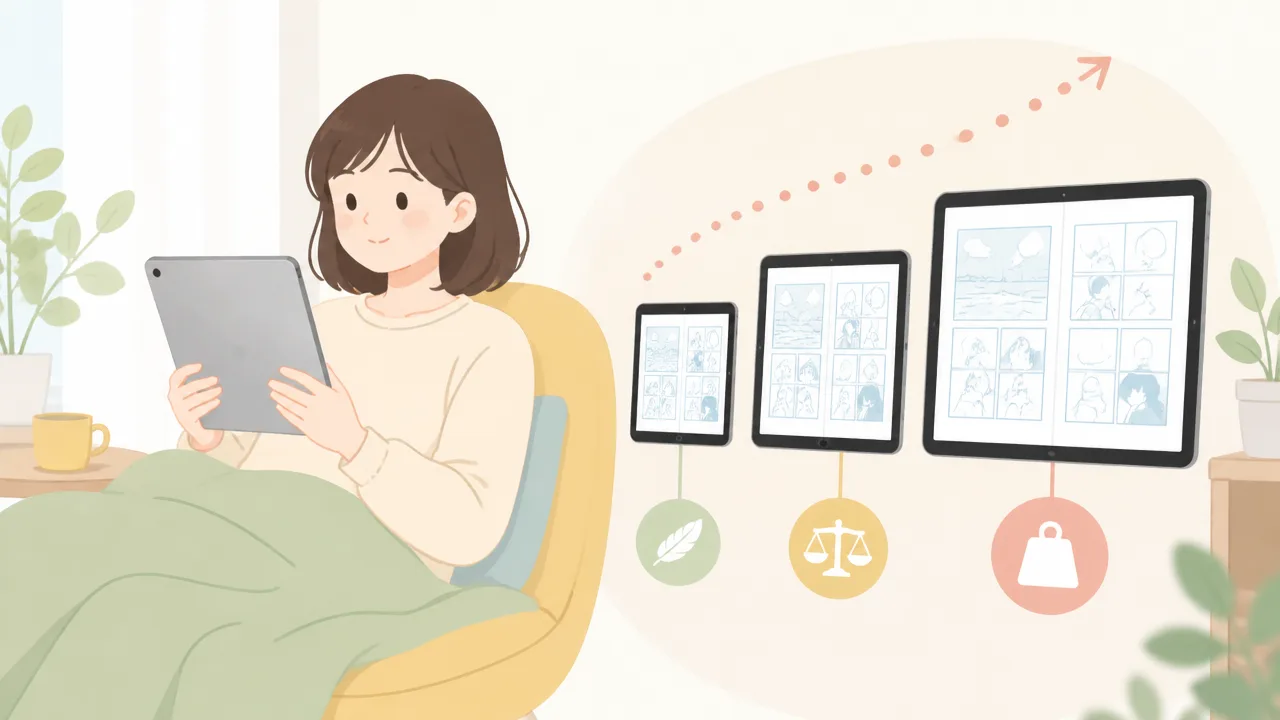 見開き漫画を読むならタブレットは何インチ必要？サイズ選びの目安
