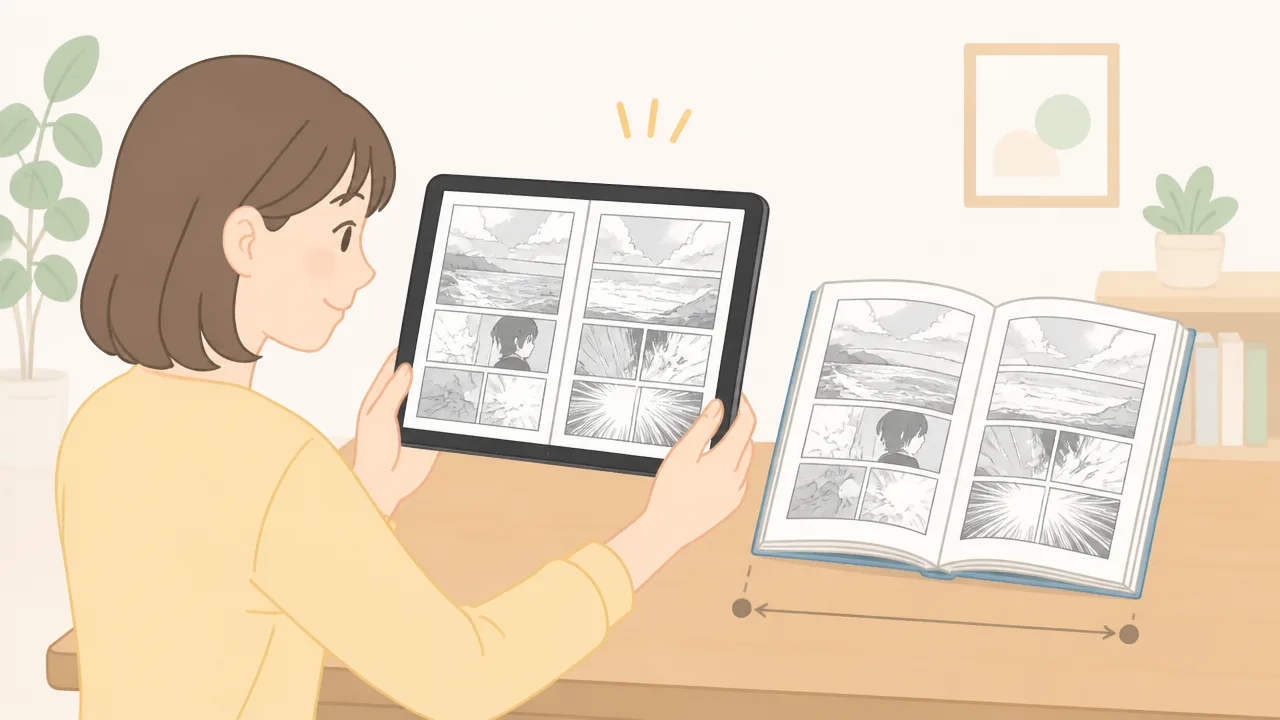 見開き漫画を読むならタブレットは何インチ必要？サイズ選びの目安