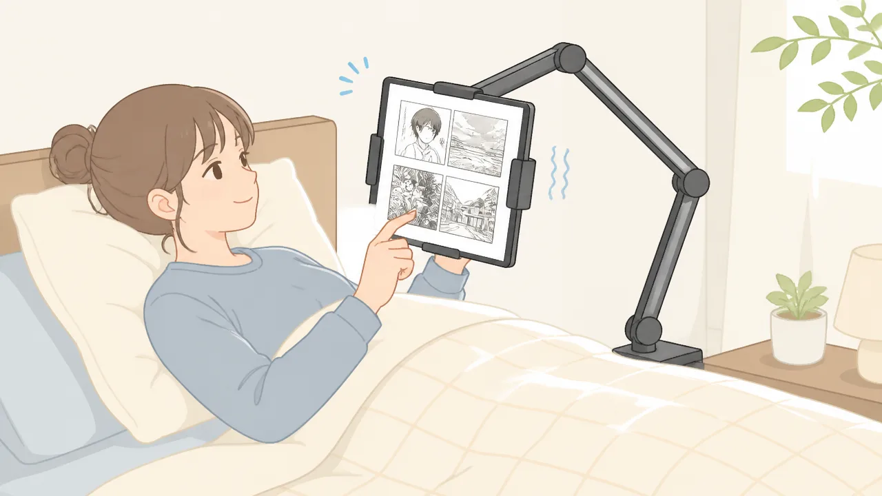 寝ながら漫画を読むのにおすすめのタブレットアーム7選と選び方
