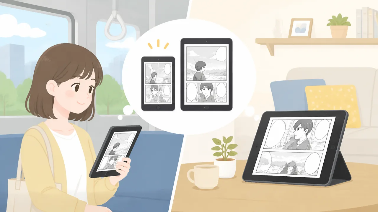 WEBマンガを読むのに最適な画面サイズは何インチ?端末別に解説