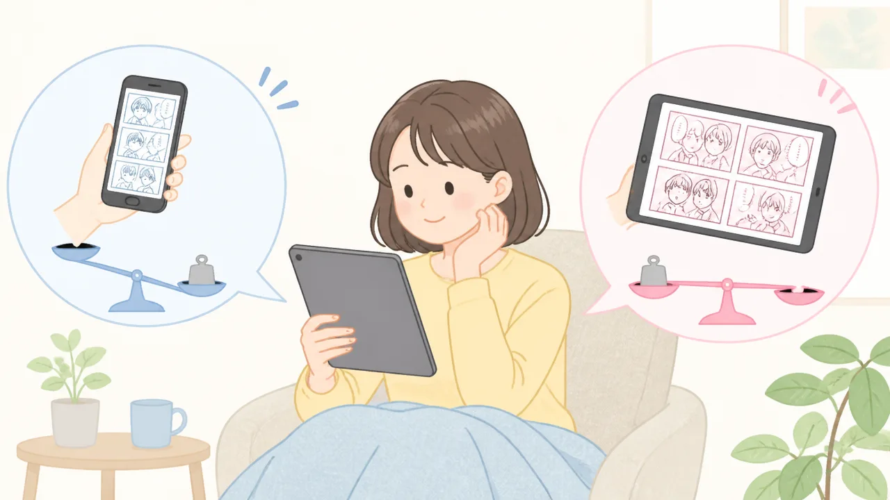 漫画を読むならスマホとタブレットどっち?使いやすさと選び方を比較