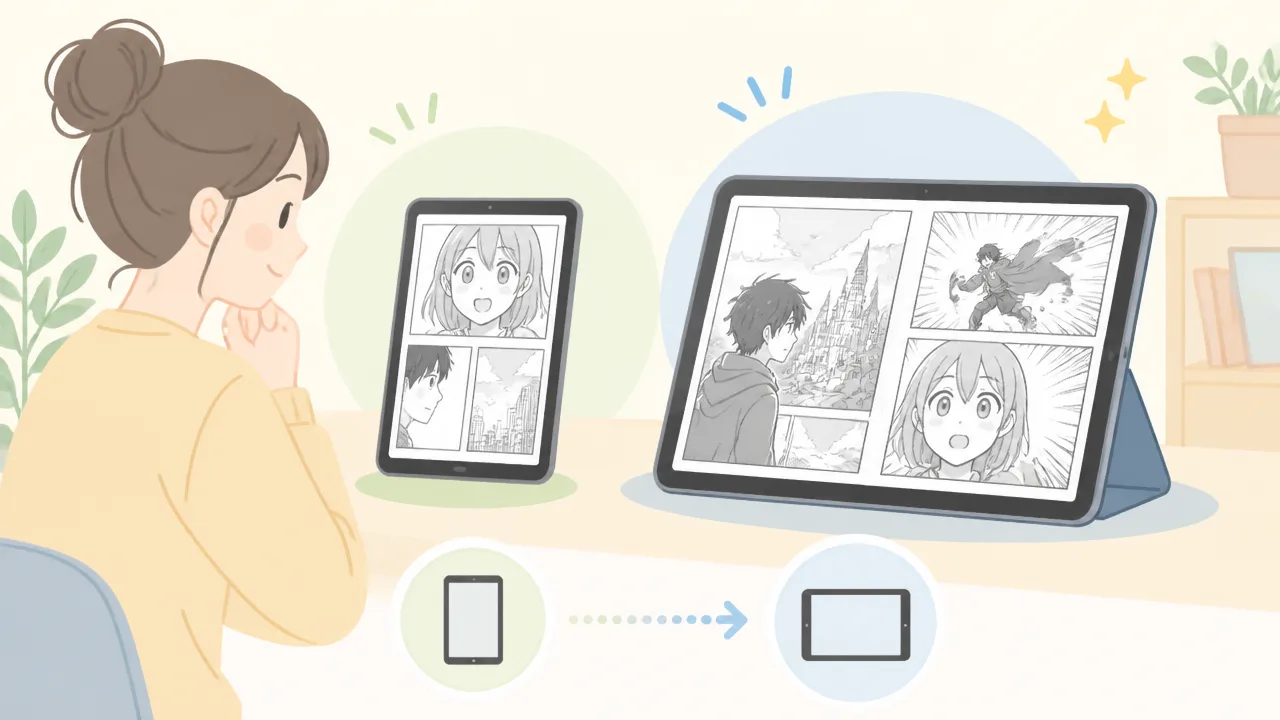 WEBマンガを読むのに最適な画面サイズは何インチ?端末別に解説