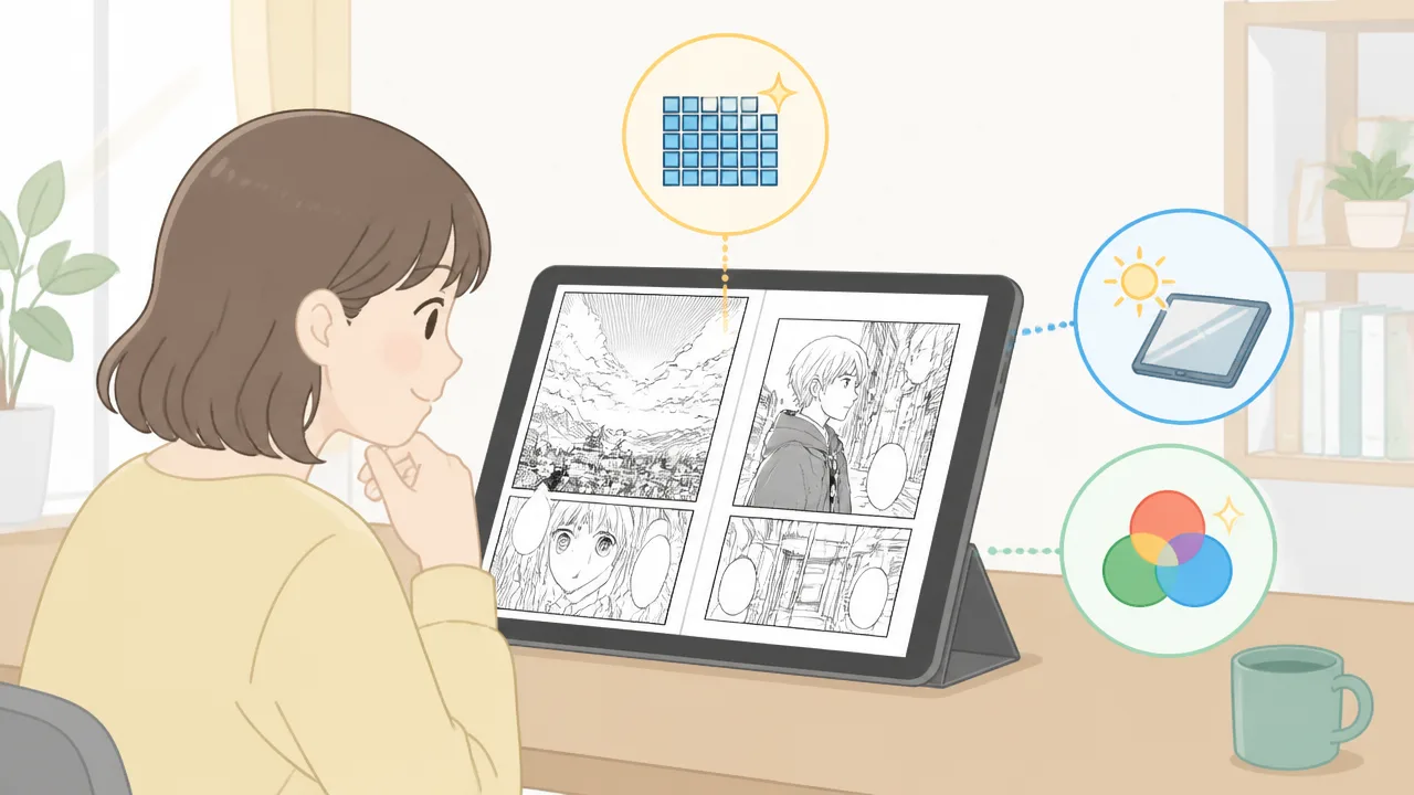 見開き漫画を読むならタブレットは何インチ必要？サイズ選びの目安