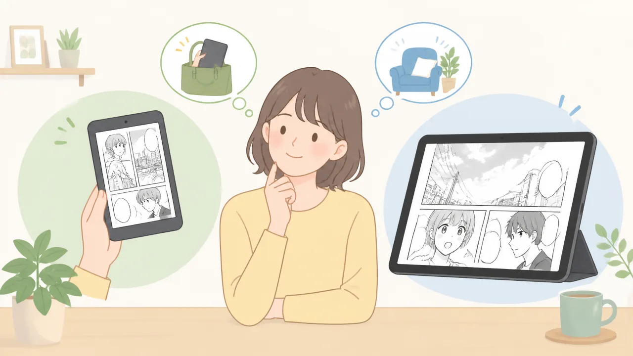 漫画を読むならスマホとタブレットどっち?使いやすさと選び方を比較