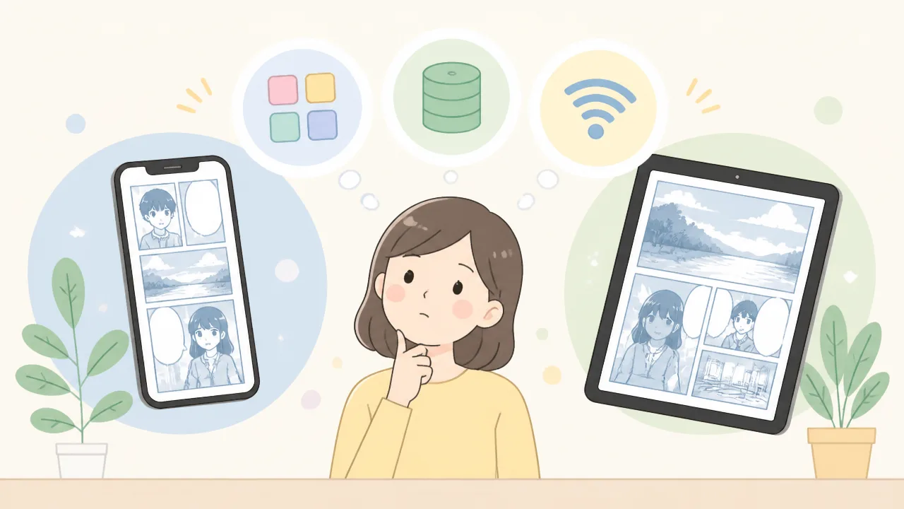 漫画を読むならスマホとタブレットどっち?使いやすさと選び方を比較