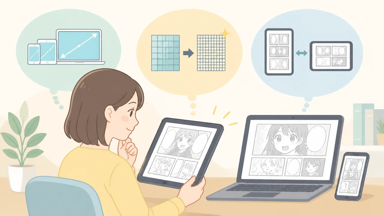 WEBマンガを読むのに最適な画面サイズは何インチ?端末別に解説