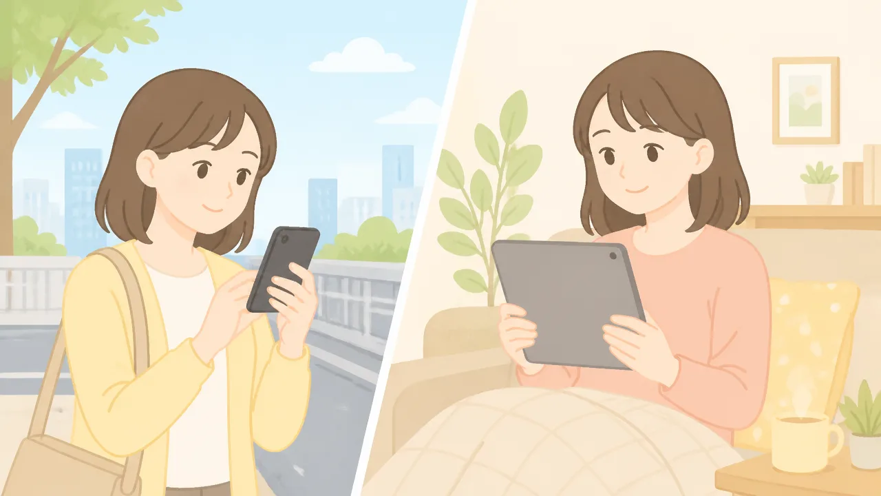 漫画を読むならスマホとタブレットどっち?使いやすさと選び方を比較