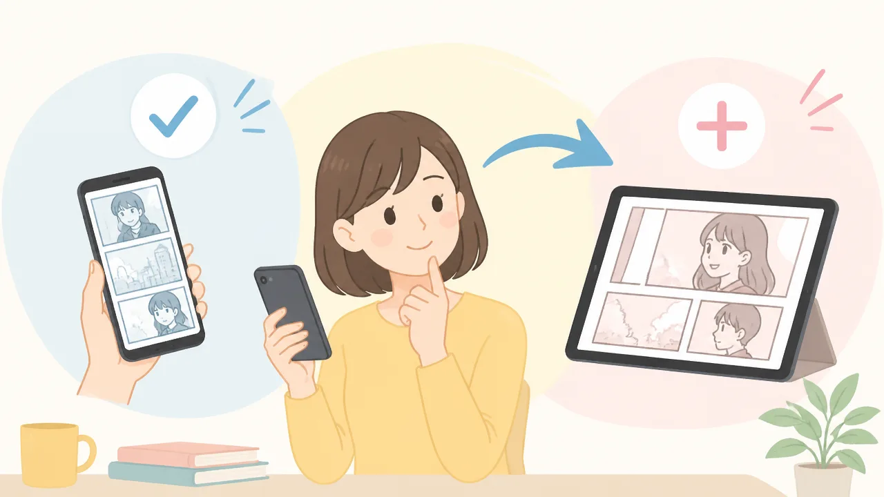 漫画を読むならスマホとタブレットどっち?使いやすさと選び方を比較